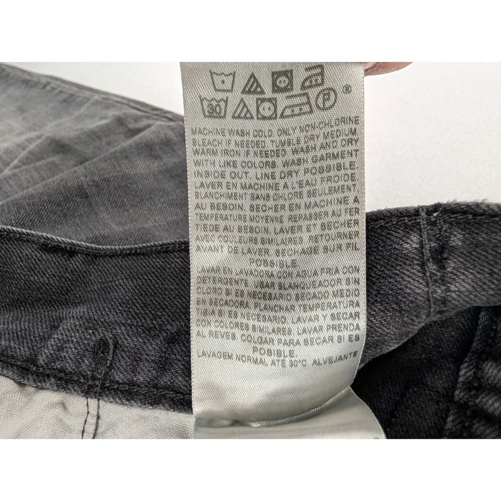 Levi's 514 Slim Straight Mens 38x30 Gray Faded Flap Pocket Jeans